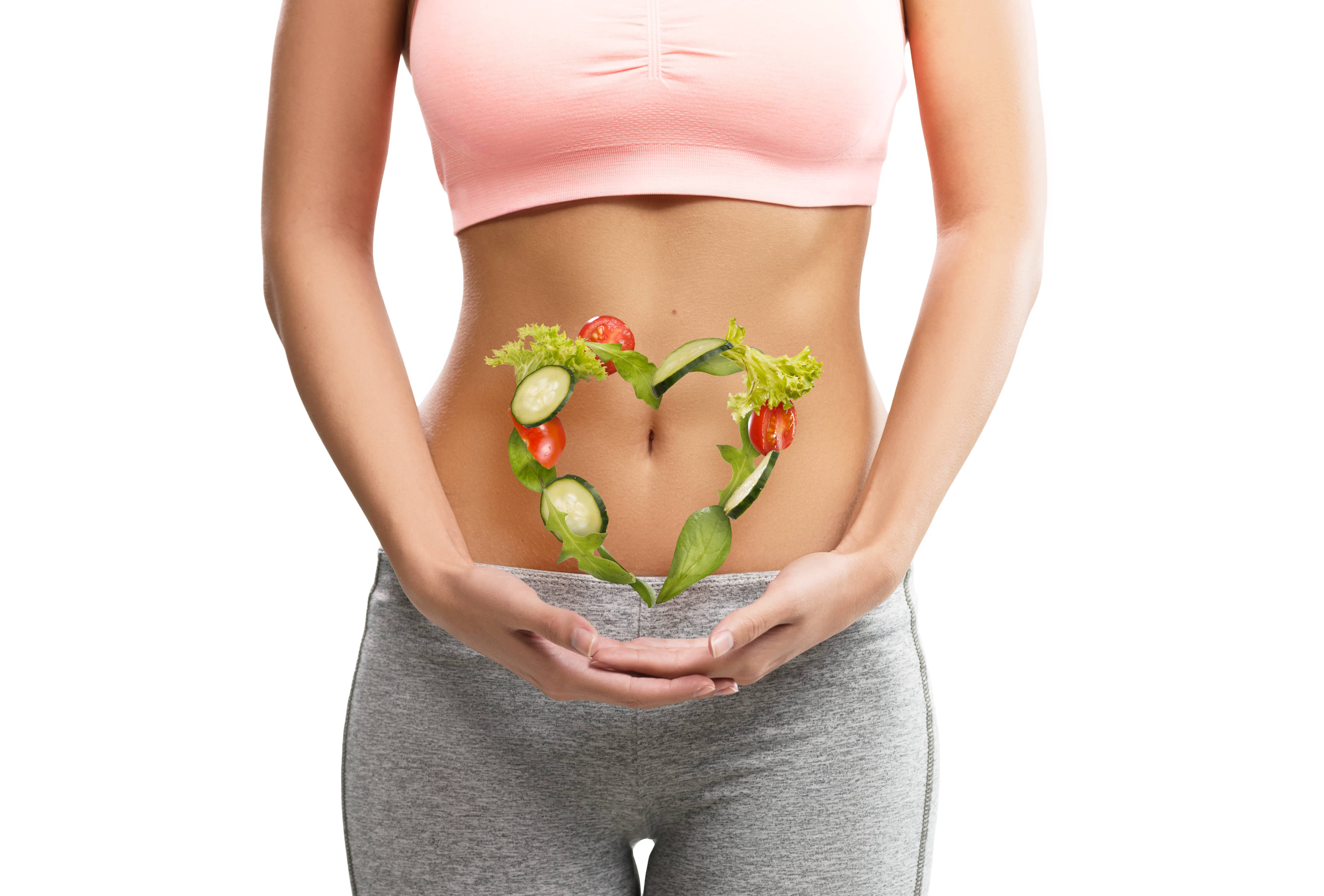 an image of tummy with vegetables for the blog post of how gut health affects your whole body